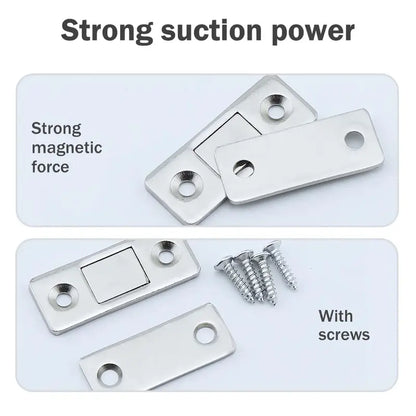 12-Pack Ultra Thin Cabinet Magnetic Door Catch Stainless Steel, Satin Nickel 🧲