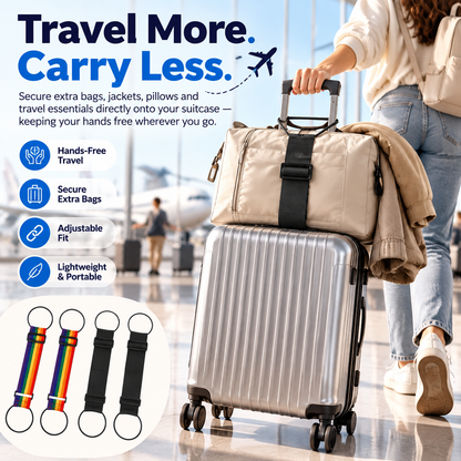 ✈️ Hands-Free Travel Luggage Strap – Carry More, Stress Less