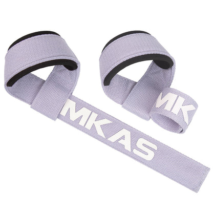 Self-Curling Lifting Straps — Padded Wrist Loops, 1 Pair