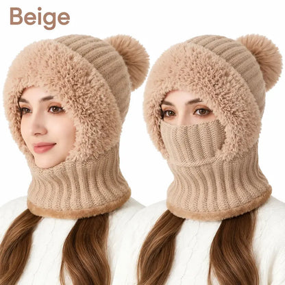 Girls' 3-in-1 Fleece Winter Balaclava - Keep Warm Face Covers & Mask with Hat 🧶