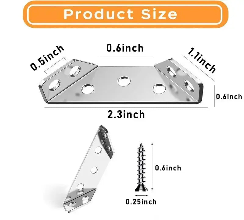 Stainless Steel Corner Brace, 90°Right AngleSupport Bracket