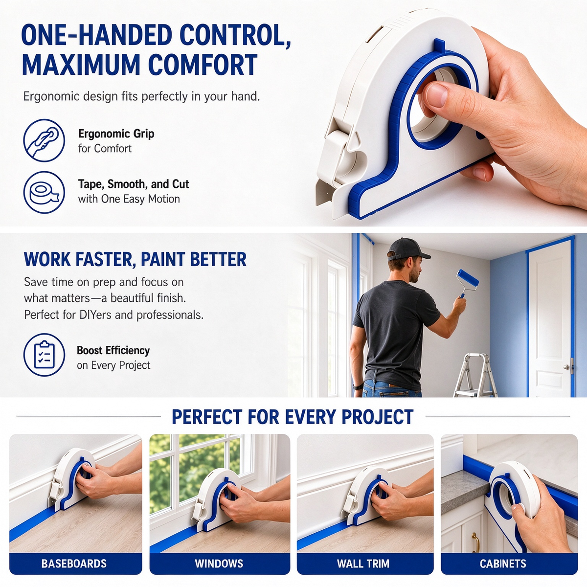 High Efficiency Painter Masking Tape Applicator 🛠️