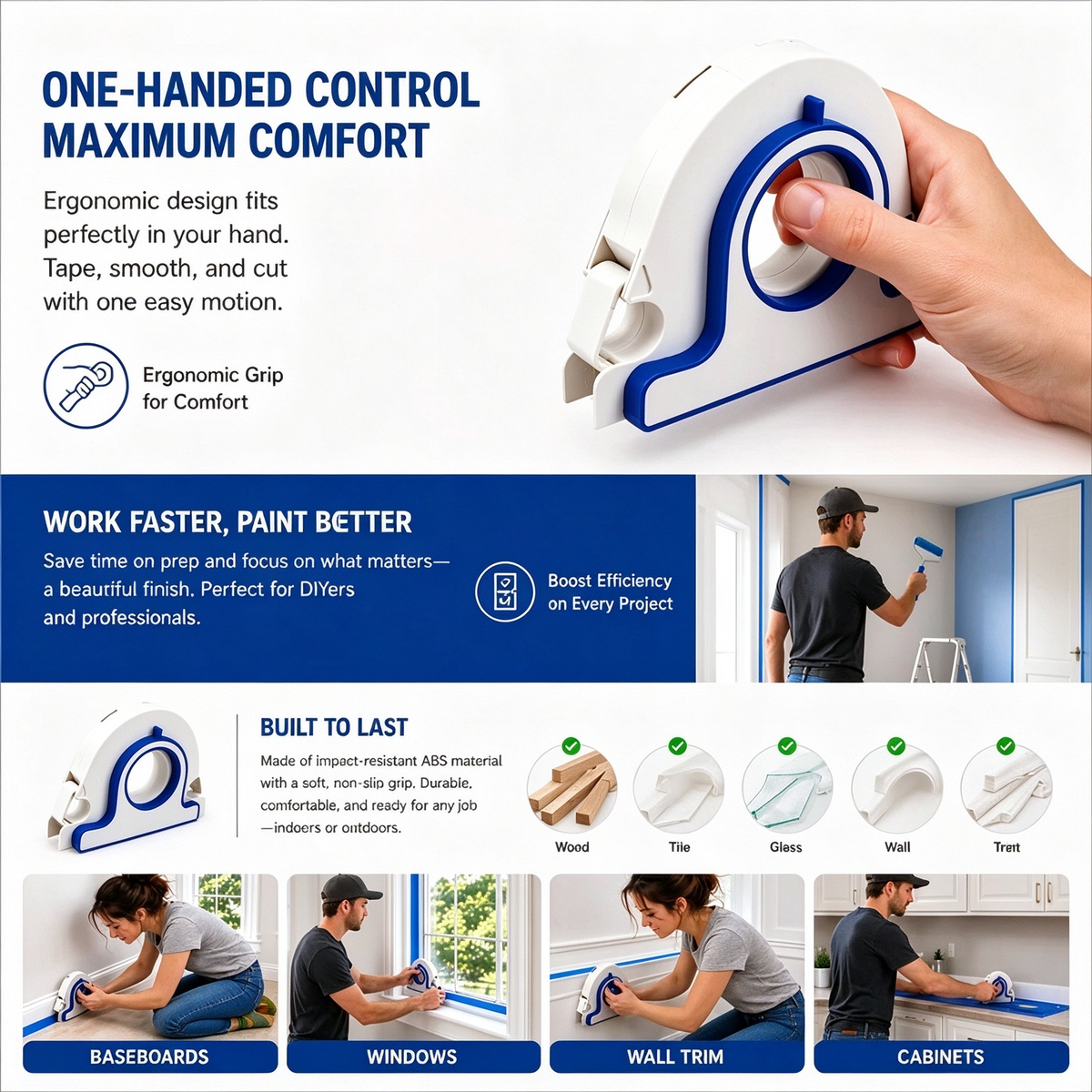 High Efficiency Painter Masking Tape Applicator 🛠️