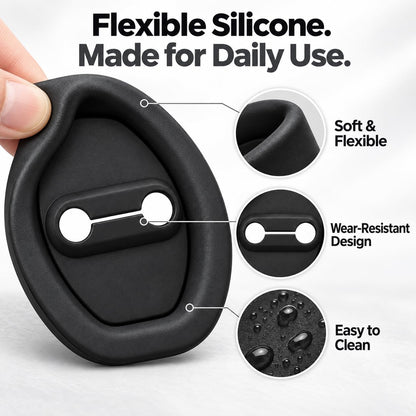 4 Pcs Door Latch Lock Covers, Experience Seamless Installation with Our Self-Adhesive Design 🚪