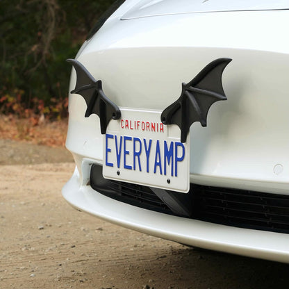 3D Bat Wings License Plate Decoration – Spooky Halloween Car Accessories, Gothic License Plate Frame Decor