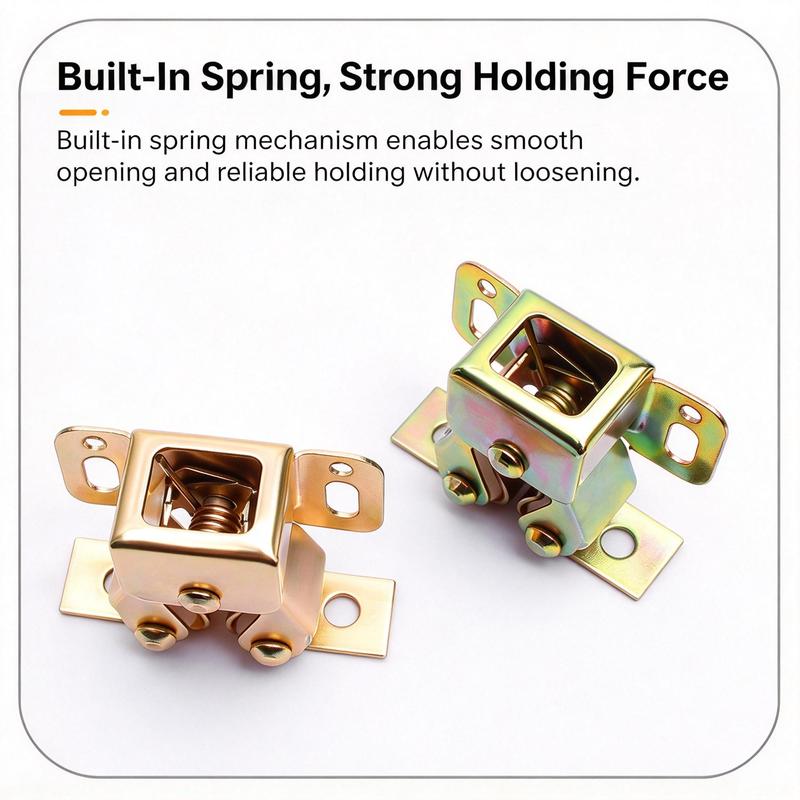 Cabinet Door Catch Latch, Roller Ball Door Closer for Cupboard Wardrobe, Strong Spring Loaded Door Snap Catch with Mounting Screws