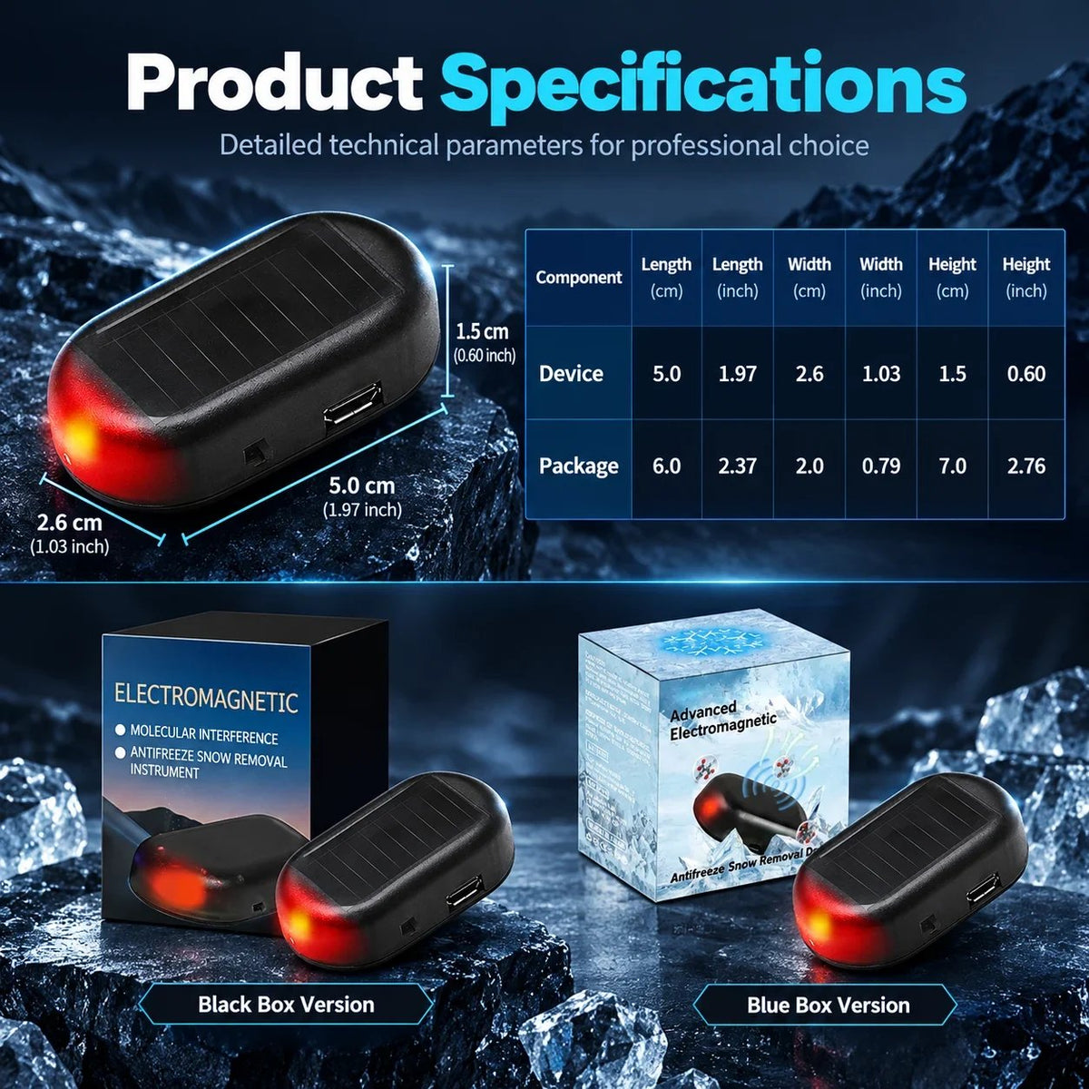 Electromagnetic Snow Removal & Anti-Freeze Device for Vehicles — Molecular Interference Technology🚗❄️