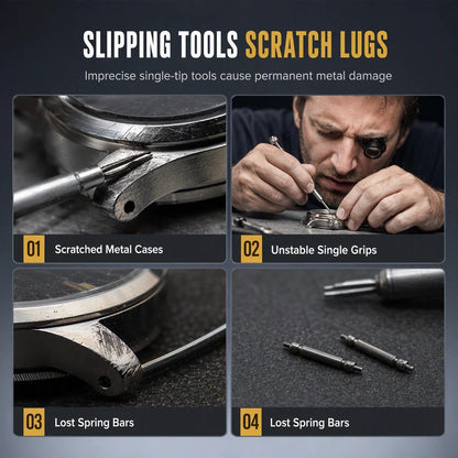 🔥HOT SALE🔥2026 New Arrivals 49% OFF💥🔥Watch Repair Tool V Shaped Spring Bar Pliers and Tweezers Kit for Strap Removal