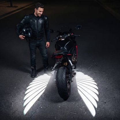 🏍️ Angel Wing Motorcycle LED Projector Lights (1 Pair)✨