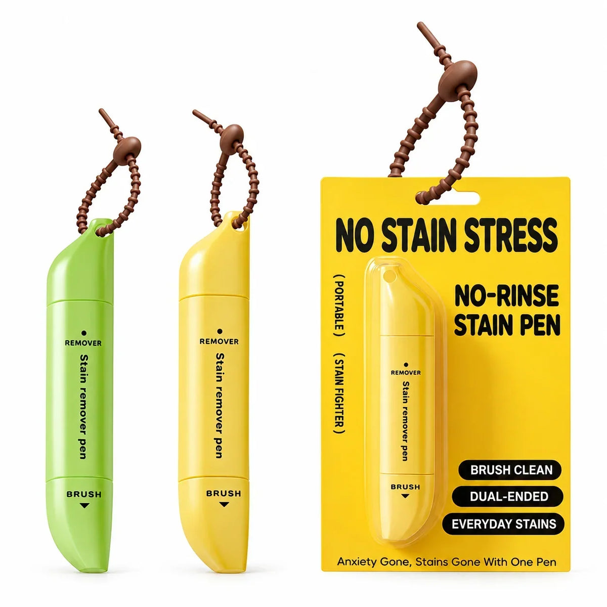 Portable Dual-Head Stain Remover Pen✨ Instant No-Rinse Emergency Spot Cleaner for Clothes, Oil & Coffee Stains⏳