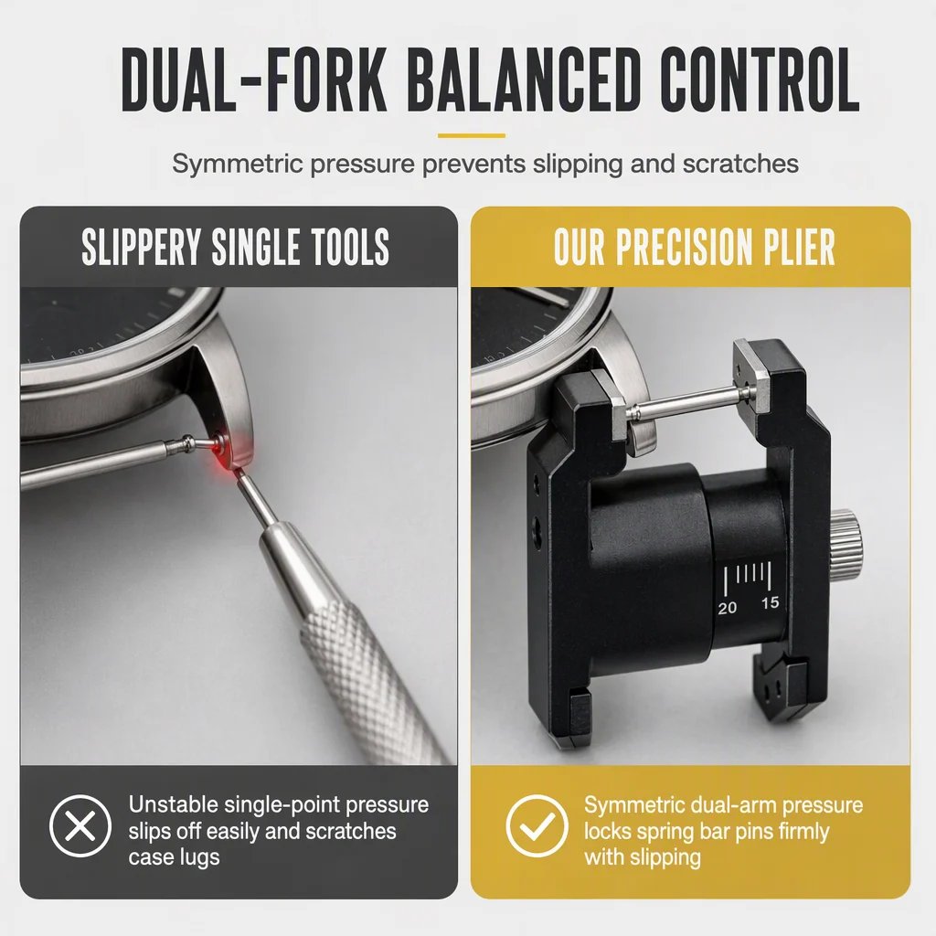 🔥HOT SALE🔥2026 New Arrivals 49% OFF💥🔥Watch Repair Tool V Shaped Spring Bar Pliers and Tweezers Kit for Strap Removal
