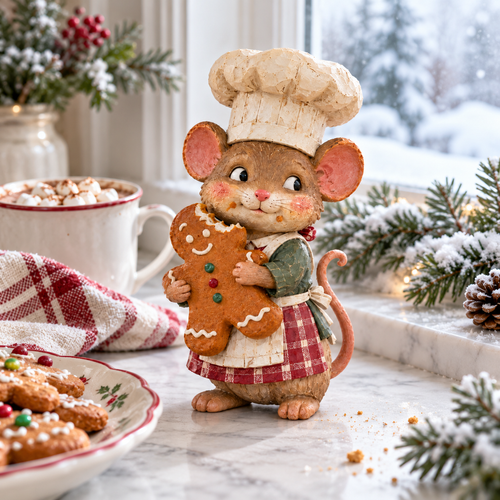 🍪 Gingerbread-muis bakker figuur
