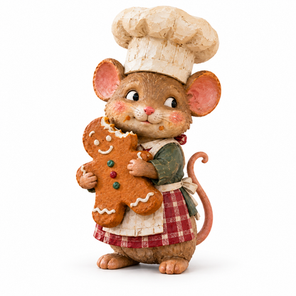 🍪 Gingerbread-muis bakker figuur