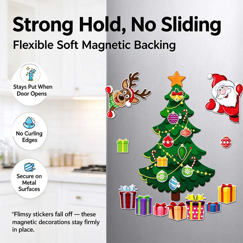 Christmas Refrigerator Magnets,Christmas Tree Magnets for Fridge Stickers Decoration 🎄