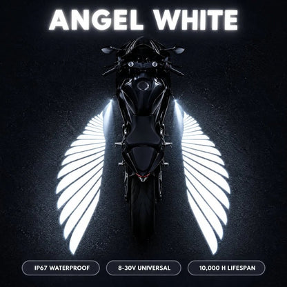 🏍️ Angel Wing Motorcycle LED Projector Lights (1 Pair)✨