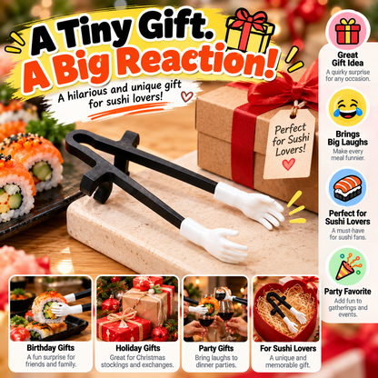 😂 Funny Tiny Hands Sushi Chopsticks – Hilarious Mini Hand Food Grabber for Sushi Lovers & Party Gifts