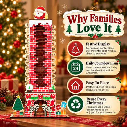 🎄DIY Wooden Santa Advent Calendar – 24-Day Christmas Countdown Tabletop Decor