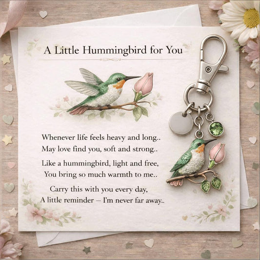 A Little Hummingbird for You keychain-A Meaningful Mother’s Day Gift Filled with Love & Comfort