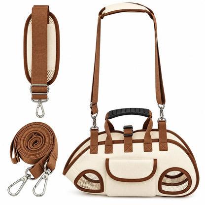 Multifunctional Pet Carrier Backpack – 6-in-1 Hands-Free Cat & Small Dog Sling Bag
