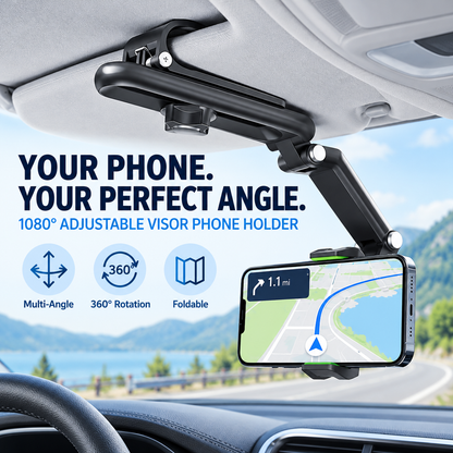 📱1080° Adjustable Car Sun Visor Phone Holder