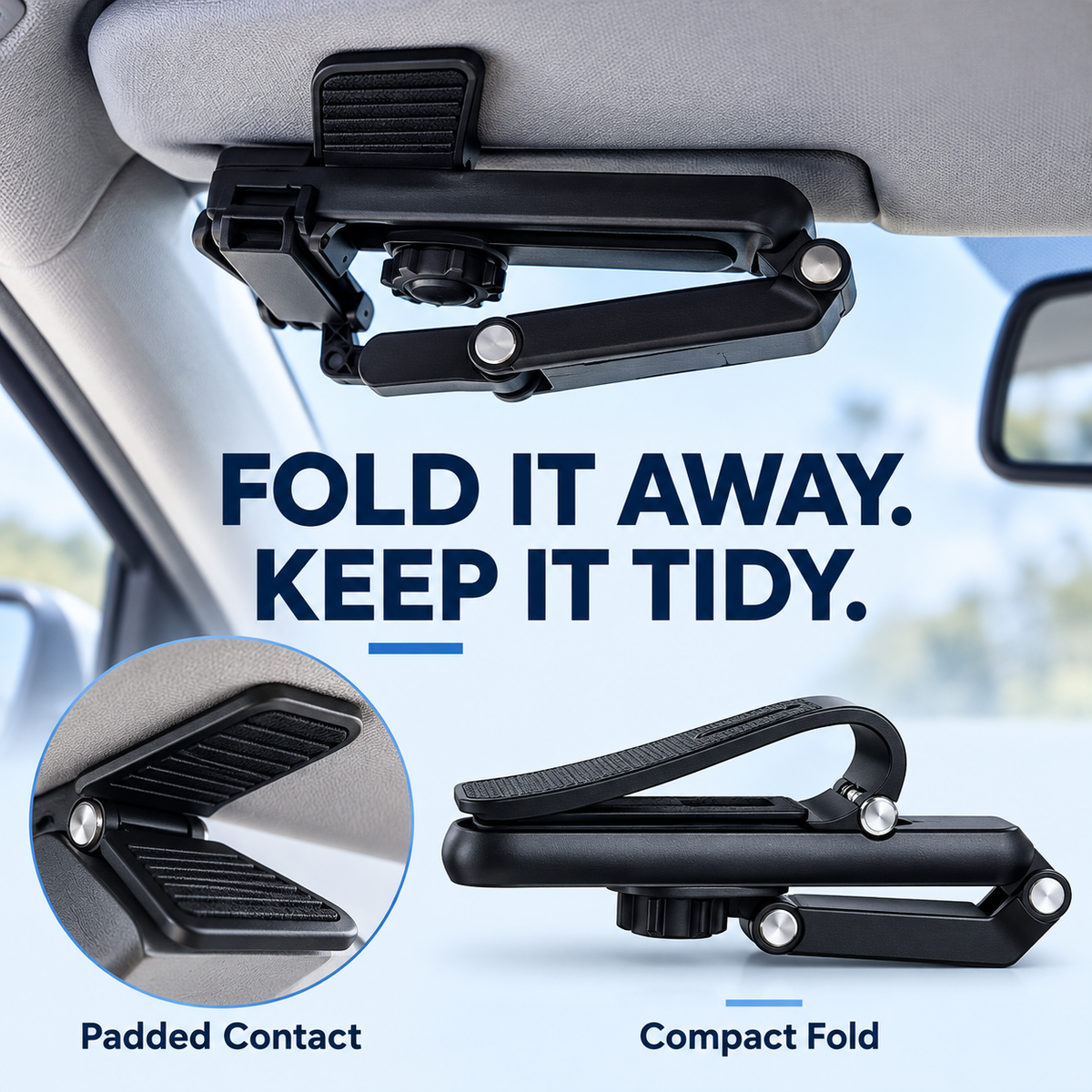 📱1080° Adjustable Car Sun Visor Phone Holder