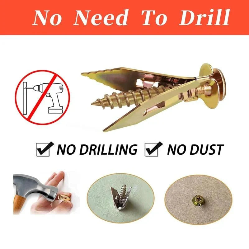 6PCS-Self Drilling Drywall Anchors with Screws Kit