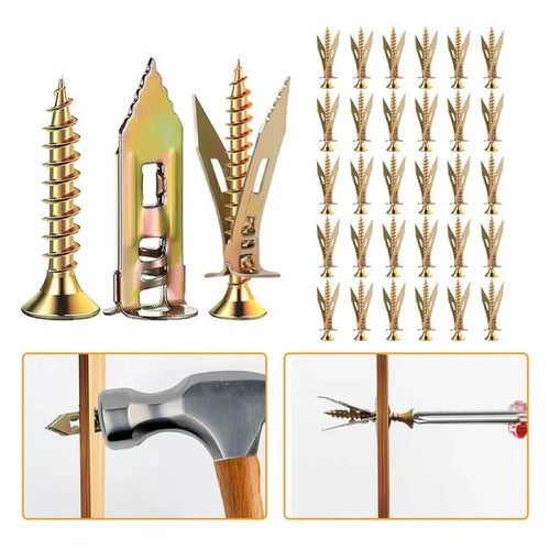 6PCS-Self Drilling Drywall Anchors with Screws Kit