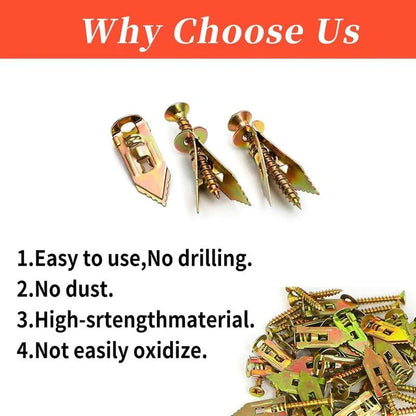 6PCS-Self Drilling Drywall Anchors with Screws Kit