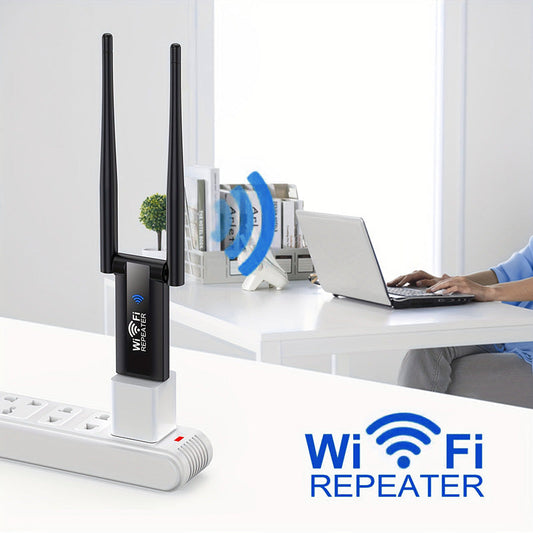 USB Wi-Fi Signal Booster - Dual Antenna & 2.4 GHz