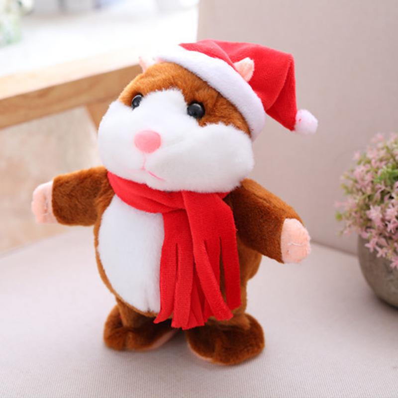 🐹💝70% OFF!!!-Ready for Christmas!🎄🎁Talking Hamster Plush – repeats whatever you say, auto head-shaking, hilarious fun for kids & adults