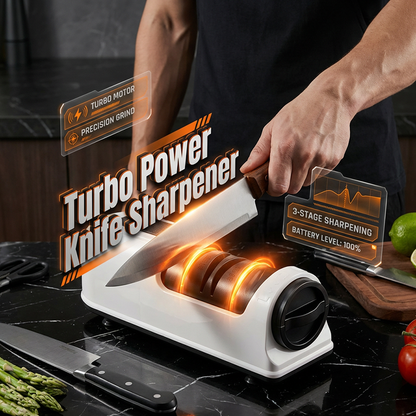 3-Stage Electric & Manual Knife Sharpener