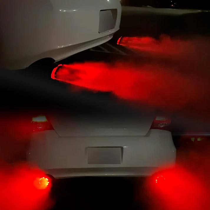 🔵 Universal LED Carbon Fiber Exhaust Pipe Light for Cars