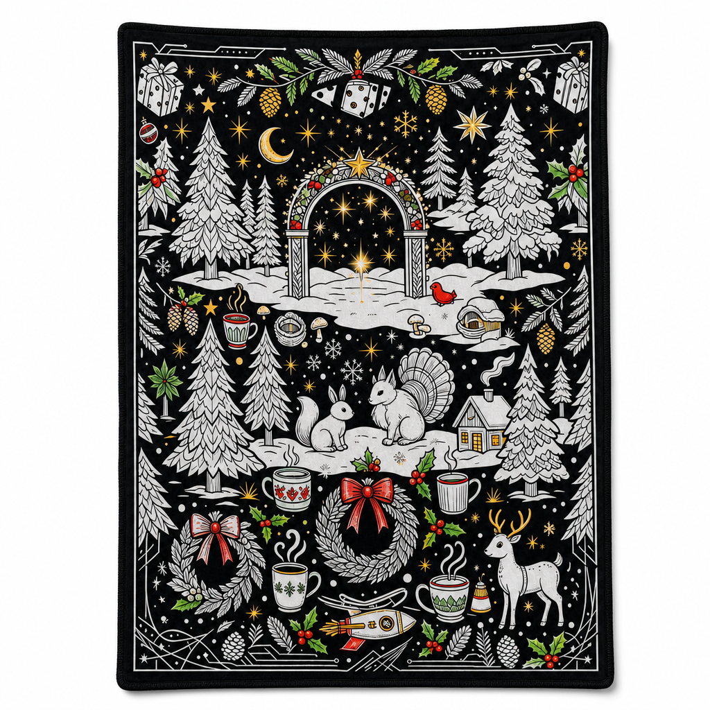 DIY Christmas Coloring Blanket
